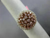 ESTATE WIDE .99CT WHITE & PINK DIAMOND 18KT WHITE & ROSE GOLD CIRCULAR FUN RING