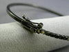 ESTATE 1.26CT WHITE & BLACK DIAMOND 14K BLACK GOLD SEMI ETERNITY BANGLE BRACELET