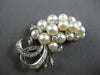 LARGE 1.6CT DIAMOND & AAA SOUTH SEA PEARL 14KT WHITE GOLD BROOCH PENDANT #27967