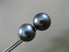 ESTATE AAA TAHITIAN GREY PEARL 14KT YELLOW GOLD 10mm FLORAL STUD EARRINGS #25130