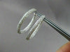 ESTATE LARGE 3.75CT DIAMOND INSIDE OUTSIDE HOOPS 14KT WHITE GOLD EARRINGS #1816