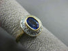 ESTATE 1.16CT DIAMOND & AAA TANZANITE 14KT GOLD BEZEL HALO OVAL ENGAGEMENT RING