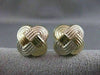 ESTATE 18KT TRI WHITE ROSE YELLOW GOLD OMEGA CLIP FILIGREE KNOT EARRINGS #21065