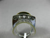ESTATE .60CT WHITE & FANCY PINK DIAMOND 14KT TRI GOLD 3 ROW OPEN HEART LOVE RING
