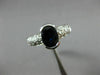 ESTATE WIDE .84CT DIAMOND & SAPPHIRE 14KT 2 TONE GOLD SEMI BEZEL ENGAGEMENT RING