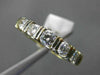 ESTATE WIDE .85CT DIAMOND 18KT TWO TONE GOLD FIVE STONE ANNIVERSARY RING #1366