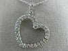 ESTATE .73CT DIAMOND 14KT WHITE GOLD CLASSIC OPEN HEART FLOATING PENDANT #18392