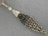 ESTATE LARGE 1.75CT CHOCOLATE FANCY DIAMOND 14K ROSE GOLD RAINDROP PENDANT CHAIN