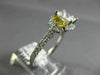 ESTATE 2.19CT DIAMOND & AAA YELLOW SAPPHIRE 14KT WHITE GOLD 3D ENGAGEMENT RING