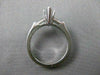 ESTATE BAGUETTE DIAMOND 14K W GOLD RING MARQUISE SEMI MOUNT SETTING EF VVS 21090