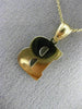 ESTATE .25CT ROUND DIAMOND 14KT TWO TONE GOLD 3D "R" INITIAL PENDANT #MILANO00