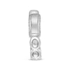 2.35CT DIAMOND 14K WHITE GOLD ROUND CLASSIC 5 STONE HUGGIE HOOP HANGING EARRINGS