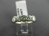 ESTATE 1CT DIAMOND 18KT WHITE GOLD 5 STONE BEZEL WEDDING ANNIVERSARY RING #4453