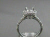 ESTATE 1.20CTW DIAMOND PAVE 14K W GOLD ENGAGEMENT RING SEMI MOUNT SETTING #20096
