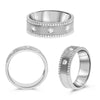 .28CT DIAMOND 14KT WHITE GOLD ROUND ETOILE 3 ROW MATTE & SHNIY ANNIVERSARY RING