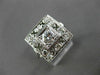 ANTIQUE LARGE .72CT OLD MINE DIAMOND PLATINUM FILIGREE SQUARE RING #19922