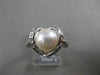 ESTATE DIAMOND 8.5MM SOUTH SEA PEARL 18K WHITE GOLD HEART COCKTAIL RING 12M 6545