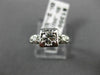 ANTIQUE .40CT OLD MINE DIAMOND 14KT WHITE GOLD 3D FISHTAIL ENGAGEMENT RING #9522