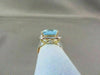 ESTATE WIDE RECTANGULAR 18.33CT AAA BLUE TOPAZ & DIAMOND 18KT TWO TONE GOLD RING