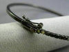 ESTATE 1.26CT WHITE & BLACK DIAMOND 14K BLACK GOLD SEMI ETERNITY BANGLE BRACELET