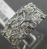 ESTATE WIDE .33CT DIAMOND 14KT WHITE GOLD 3D FILIGREE MILGRAIN ANNIVERSARY RING