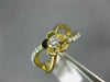 ESTATE .33CT DIAMOND 14KT YELLOW GOLD SOLITAIRE INFINITY FLOWER FRIENDSHIP RING