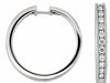 1.25CT DIAMOND 14KT WHITE GOLD 3D ROUND CHANNEL FILIGREE HUGGIE HANGING EARRINGS