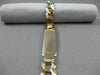 ESTATE LARGE & LONG 14KT YELLOW GOLD CONCAVE CURB ID ENGRAVABLE BRACELET #22868