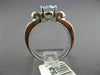 WIDE 2.35CT DIAMOND & AQUAMARINE 14KT WHITE GOLD OVAL SOLITAIRE ENGAGEMENT RING