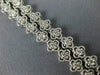 3.10CT DIAMOND 18KT WHITE GOLD 3D 4 LEAF CLOVER FLOWER ETERNITY TENNIS NECKLACE