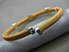 ESTATE .60CT DIAMOND 14KT WHITE & ROSE GOLD MESH FLEXIBLE BANGLE BRACELET