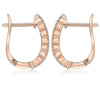 ESTATE .97CT DIAMOND & AAA MULTI COLOR SAPPHIRE 14K ROSE GOLD CLUSTER EARRINGS