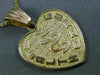 ESTATE 14KT YELLOW GOLD 3D HEART HEALTH GUARD ENGRAVABLE FLOATING PENDANT #25168