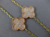 LARGE 4.32CT WHITE & PINK DIAMOND 18K TRI COLOR GOLD FLOWER BY THE YARD NECKLACE