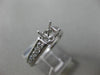 ESTATE .62CT DIAMOND 14KT WHITE GOLD 4 PRONG CHANNEL SEMI MOUNT ENGAGEMENT RING