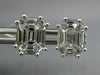 LARGE 1.09CT DIAMOND 18K WHITE GOLD MULTI SHAPE INVISIBLE OCTAGON STUD EARRINGS
