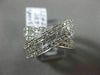 ESTATE LARGE 2.30CT ROUND & PRINCESS DIAMOND 14KT WHITE GOLD X LOVE DOUBLE RING