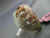 ESTATE EXTRA LARGE 2.53CT DIAMOND 18KT WHITE & ROSE GOLD OPEN FILIGREE DOME RING