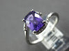 1.67CT DIAMOND & AAA AMETHYST 14KT WHITE GOLD CUSHION & ROUND CRISS CROSS RING