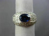 LARGE 3.37CT DIAMOND & AAA SAPPHIRE 14K WHITE GOLD OVAL ENGAGEMENT RING #25890