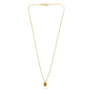 2.11CT DIAMOND & AAA YELLOW SAPPHIRE 18KT YELLOW GOLD DOUBLE SOLITAIRE NECKLACE
