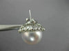 LARGE 2.38CT DIAMOND AAA SAPPHIRE & SOUTH SEA PEARL 18KT WHITE GOLD 3D EARRINGS