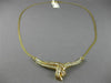 ANTIQUE 1.15CT ROUND & BAGUETTE DIAMOND 14KT YELLOW GOLD TWIST NECKLACE #21580