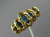 ANTIQUE 1.60CT SAPPHIRE 14KT YELLOW GOLD GRADUATING MARQUISE PYRAMID RING #22654