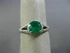 ESTATE 1.39CT DIAMOND & AAA COLOMBIAN EMERALD 14KT WHITE GOLD 3D ENGAGEMENT RING