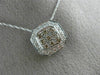 ESTATE .50CT WHITE & FANCY YELLOW DIAMOND 14K WHITE GOLD FILIGREE PENDANT #20803
