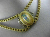 ANTIQUE LARGE & LONG 14KT YELLOW GOLD 3D HANDCRAFTED FLOWER NECKLACE #26226
