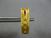 ESTATE .14CT AAA SAPPHIRE & AAA RUBY 18KT YELLOW GOLD HANDCRAFTED EARRINGS 28194
