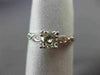 ANTIQUE .62CT ROUND DIAMOND PLATINUM 3D FILIGREE FISHTAIL ENGAGEMENT RING #22181