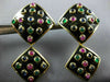EXTRA LARGE DAVID WEBB 5.20CT MULTI GEM 18KT YELLOW GOLD HANGING EARRINGS #26673
